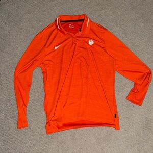 Nike Clemson Long Sleeve Polo Shirt